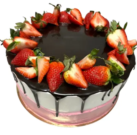 Torta ovocná s čokoládovou polevou