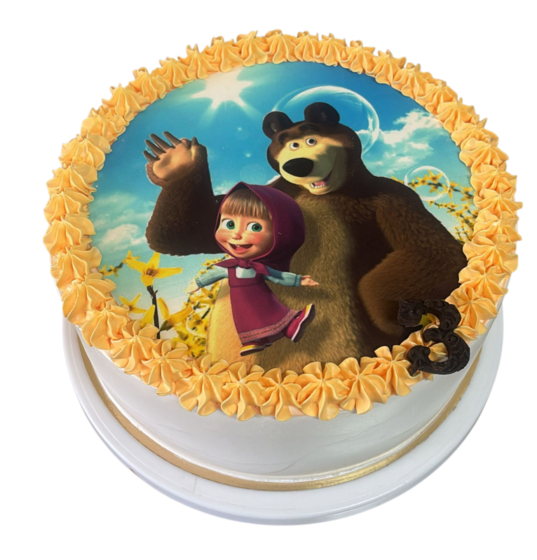 Detská torta krémová s oblátkou 