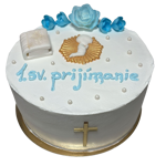 Torta - cirkevné sviatosti - modrá