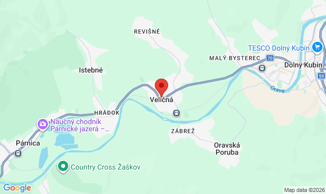 Google map: Cukrárenská výroba Veličná